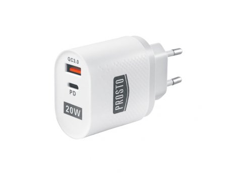 PROSTO Univerzalni brzi USB punjač 3A + USB-C PD