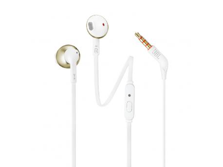 JBL Bubice sa mikrofonom T205 (Zlatna - champagne gold)