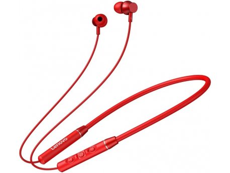 LENOVO QE-03 Neckband Bluetooth Headset, Red