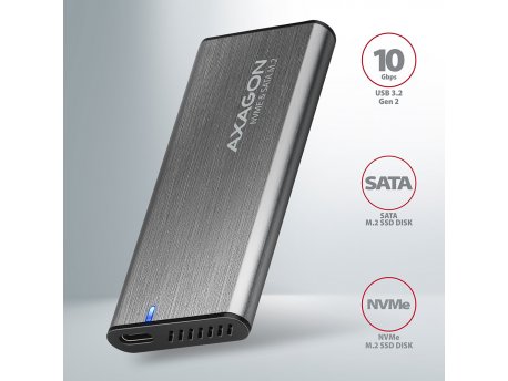 Axagon EEM2-SG2 HDD Rack M.2 NVMe/USB-C 3.2 Gen 2,