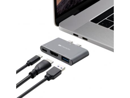 CANYON Dual port 3-u-1 HUB za Apple Mac uređaje, DS-1 (CNS-TDS01DG)