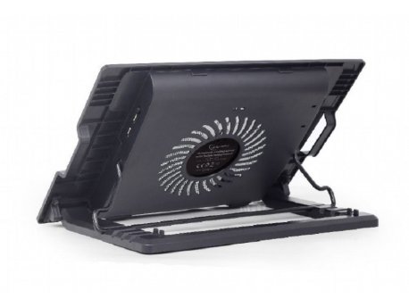 GEMBIRD Postolje sa hladnjakom za laptop do 17 inča, 15cm ventilaror, podešavanje visine, LED (NBS-1F17T-01)
