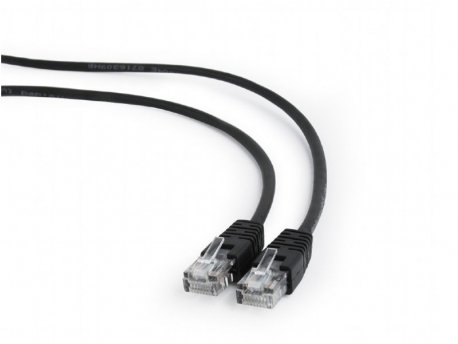 GEMBIRD UTP kabl CAT 5e sa konektorima, 1m, crni (PP12-1M/BK)