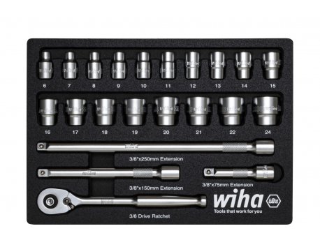 WIHA Set nasadnih ključeva, račna i nastavci W 44708