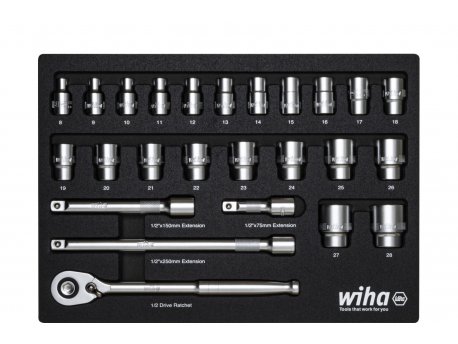 WIHA Set nasadnih ključeva, račna i nastavci W 44740