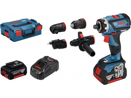 BOSCH Akumulatorska bušilica – odvrtač sa izmenljivim glavama GSR 18 V-60 FC, 2×5.0Ah, 06019G7100