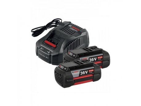 BOSCH Starter set 2 x GBA 36V 6.0 Ah + GAL 3680 CV, 1600A00L1U