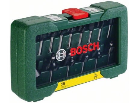 BOSCH 15-delni set TC glodala (1/4″ prihvat)  2607019468