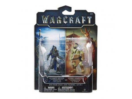 JAKKS Warcraft Mini Figure 2-Pack Alliance Soldier vs. Horde Warrior 6 cm 033772