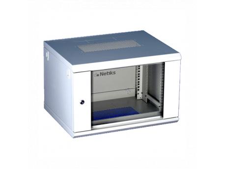 NONAME 15U/19 rek orman nazidni Netiks W6415, staklena vrata sa bravom, dim. 600x450x800mm, nosivost do 60