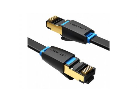 Vention Cotton Braided Cat.8 SFTP Patch Cable 5M Black