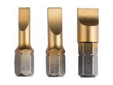 BOSCH 3-delni set bitova odvrtača Max Grip (S) S 0,6x4,5; S 0,8x5,5; S 1,2x8,0; 25 mm (2607001751)