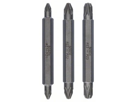 BOSCH 3-delni set dvostranih nastavaka 2607001749, PZ1, PZ2, PZ3; PZ1, PZ2, PZ3; 60 mm