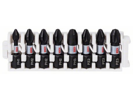 BOSCH Pakovanje Impact Control nastavaka za odvrtače, 8-delno, 1xPH1;3xPH2;1xPH3;2xPZ2;1xPZ3 2608522323