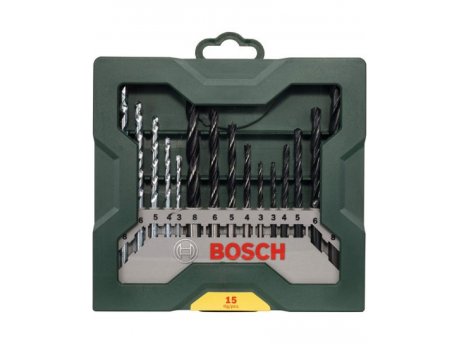 BOSCH 15-delni Mini-X-Line set burgija drvo/metal/beton, 2607019675