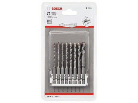 BOSCH Komplet burgija za pločice HEX-9 Ceramic, 8 delova 2608577142