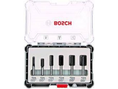 BOSCH Komplet ravnih glodala, 6 komada, držač od 8 mm 2607017466
