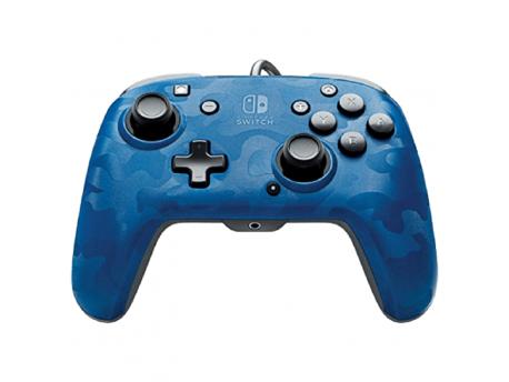 PDP Nintendo Switch Faceoff Deluxe Controller + Audio Camo Blue 035808
