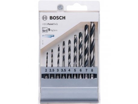 BOSCH HSS spiralna burgija PointTeQ sa šestougaonim HEX prihvatom pakovanje od 9 komada - 2607002826