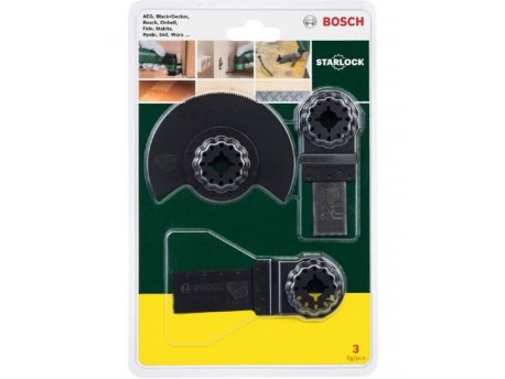 BOSCH 3-delni Starlock set za drvo i metal za višenamenske uređaje, 2607017323