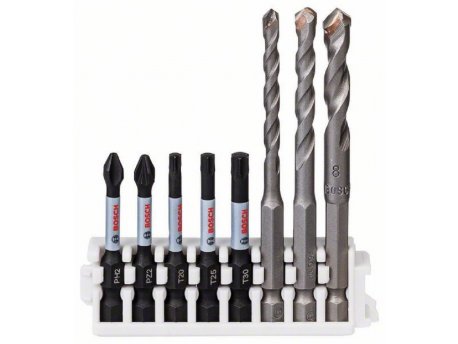 BOSCH Hex-9 Ceramic 5,6,8mm; Impact Power bit 50mm PH2, PZ2, T20, T25, T30 2608577145