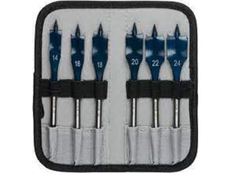 BOSCH 6-delni set pljosnatih burgija za glodanje Self Cut Speed 2608595424, 14; 16; 18; 20; 22; 24 mm