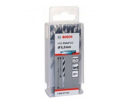 BOSCH HSS spiralna burgija PointTeQ 5,3 mm paket od 10 komada
