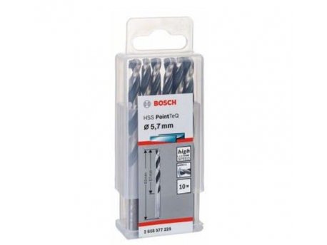 BOSCH HSS spiralna burgija PointTeQ 5,7 mm paket od 10 komada