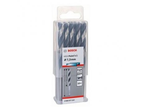 BOSCH HSS spiralna burgija PointTeQ 7,3 mm paket od 10 komada
