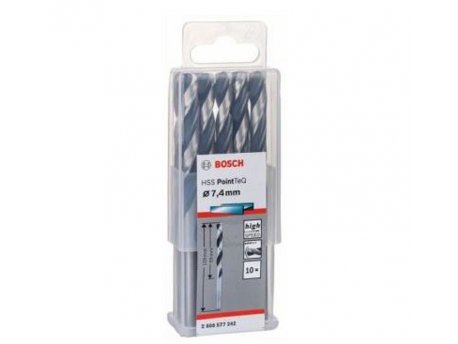 BOSCH HSS spiralna burgija PointTeQ 7,4 mm paket od 10 komada