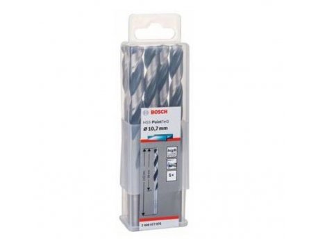 BOSCH HSS spiralna burgija PointTeQ 10,7 mm paket od 5 komada