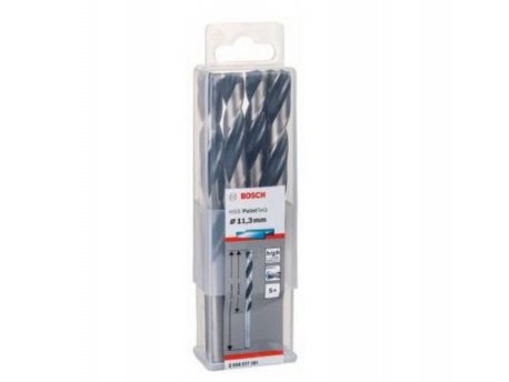 BOSCH HSS spiralna burgija PointTeQ 11,3 mm paket od 5 komada