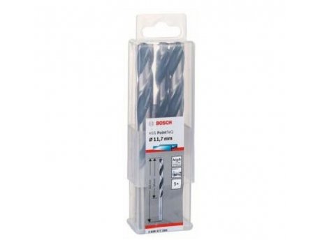 BOSCH HSS spiralna burgija PointTeQ 11,7 mm paket od 5 komada