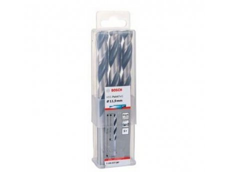 BOSCH HSS spiralna burgija PointTeQ 11,9 mm paket od 5 komada