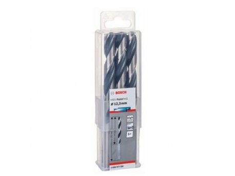BOSCH HSS spiralna burgija PointTeQ 12,3 mm paket od 5 komada