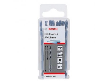 BOSCH HSS spiralna burgija PointTeQ 4,2 mm sa šestougaonim HEX prihvatom pakovanje od 10 komada
