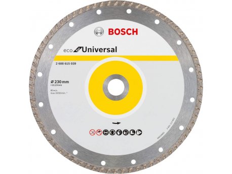 BOSCH Dijamantska rezna ploča ECO For Universal 230x22,23x3,0x7 - pakovanje od 10 komada (2608615048)