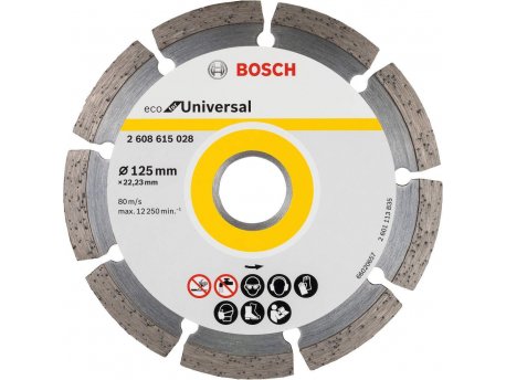 BOSCH Dijamantska rezna ploča ECO For Universal 125x22,23x2,0x7 - pakovanje od 10 komada (2608615041)