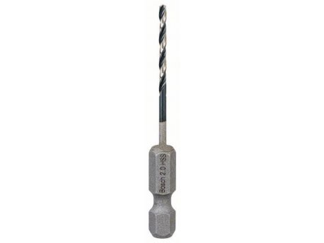 BOSCH HSS spiralna burgija sa šestostranim prihvatom 2,0mm (10 komada) 2608577117, 2 x 24 x 60 mm
