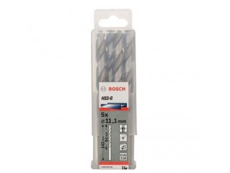 BOSCH Burgija za metal HSS-G, DIN 338 11,1 x 94 x 142 mm pakovanje od 5 komada