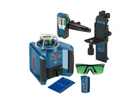 BOSCH plavi alat GRL 300 HVG + WM4 Rotacioni laser sa zelenim linijama
