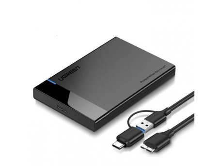 UGREEN US221Kućište za Hard disk 2.5'' SATA USB 3.1 Gen2 + USB-C adapter