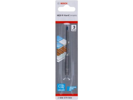 BOSCH Burgija za tvrde keramičke pločice HEX-9 Hard Ceramic 3x90mm - 2608579503