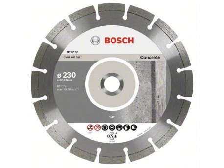 BOSCH Dijamantska rezna ploča Standard for Concrete 2608603243, 230 x 22,23 x 2,3 x 10 mm