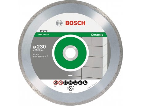 BOSCH Dijamantska rezna ploča Standard for Ceramic 230 x 22,23 x 1,6 x 7 mm pakovanje od 10 komada - 2608603234