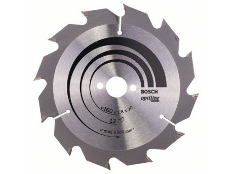 BOSCH List kružne testere Optiline Wood 160 x 20;16 x 1.8 mm. 12