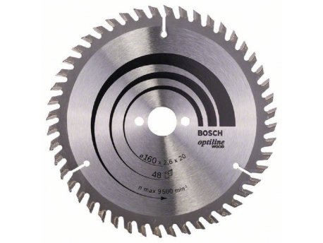 BOSCH List kružne testere Optiline Wood 160 x 20;16 x 2.6 mm. 48