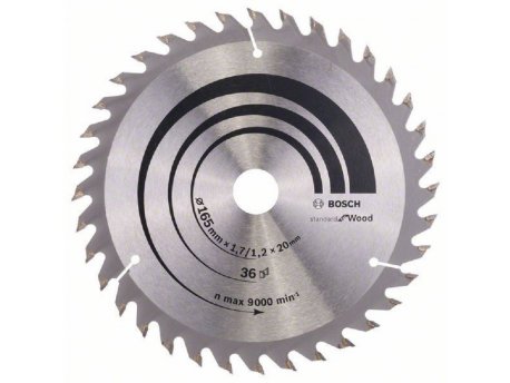 BOSCH List kružne testere Optiline Wood 165 x 20;16 x 1.7 mm. 36