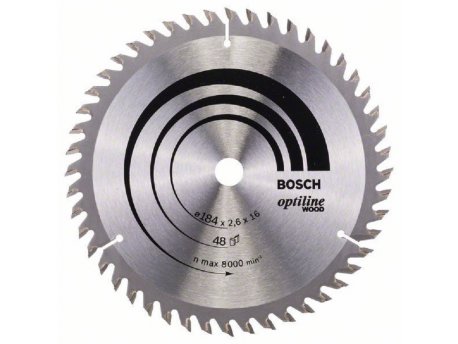 BOSCH List kružne testere Optiline Wood 184 x 16 x 2.6 mm. 48