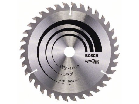 BOSCH List kružne testere Optiline Wood 190 x 20;16 x 2.6 mm. 36